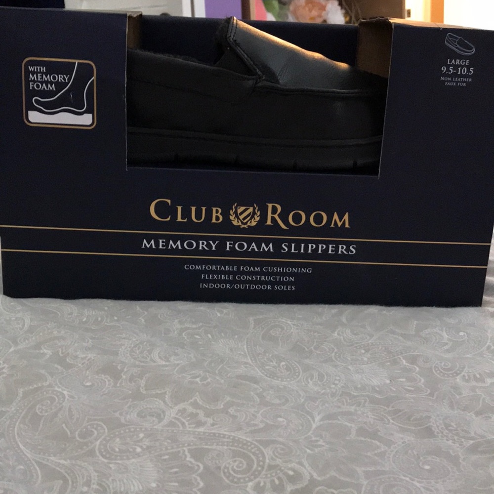 Mens Club Room Slippers (Memory Foam)